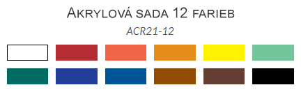Akrylová sada farieb Royal Langnickel 12ks 21ml