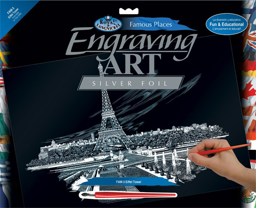 Vyškrabovací obrázok - Eifellova veža