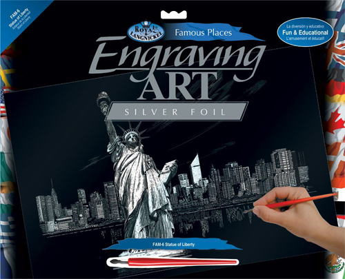 Vyškrabovací obrázok - Socha slobody