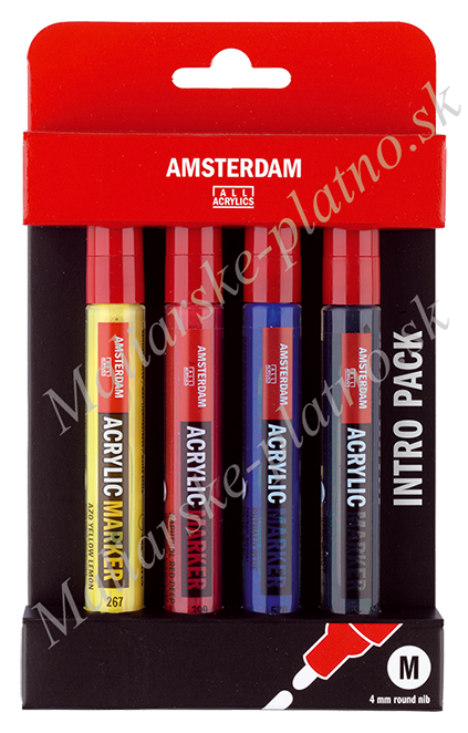 Akrylové fixy AMSTERDAM - Intro set 4 x 4 mm