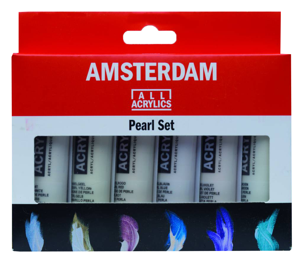 Akrylové farby Perleťové Amsterdam Standard - set 6 x 20 ml