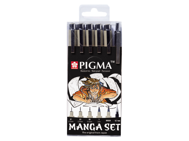 Manga Pigma® set - set 6 ks