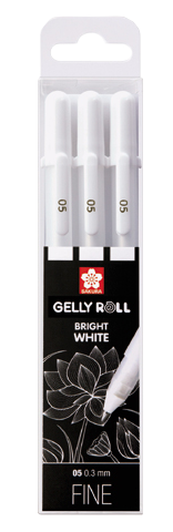 Sakura Gelly Roll Bright White Fine 05 - sada 3 ks 