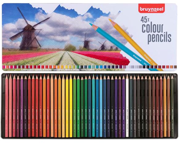 Sada farebných ceruziek Bruynzeel - Holandsko - 45ks