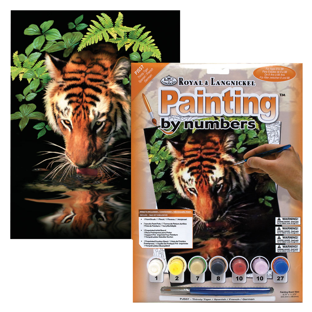Maľovanie podľa čísiel formát A4 - Smädný tiger