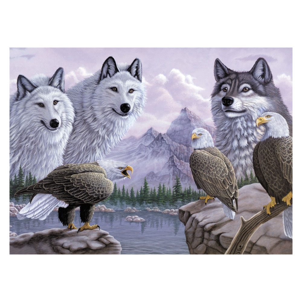 Maľovanie podľa čísiel formát A3  - Vlci a orli