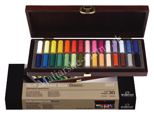 Suchý Pastel REMBRANDT - sada 30 polovičných pastelov box