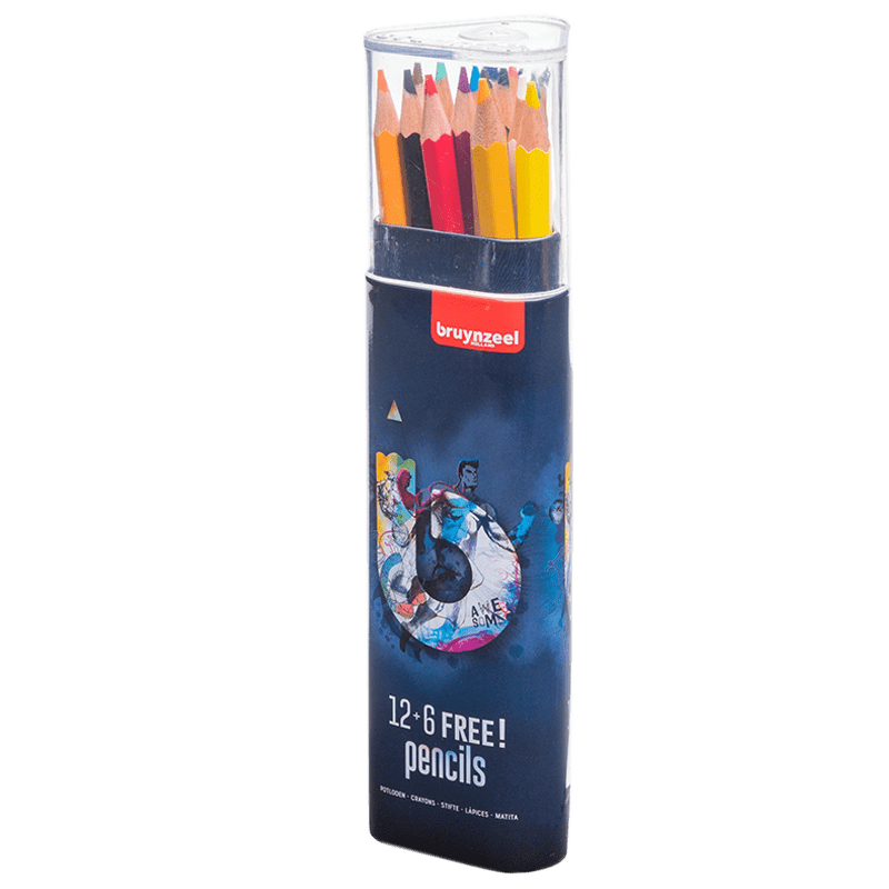 Sada farebných ceruziek Bruynzeel - Tmavé - 12 + 6 kusov!