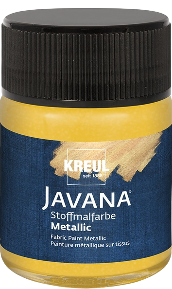 Kreul Javana Farba na svetlý a tmavý textil Metallic Gold 50 m