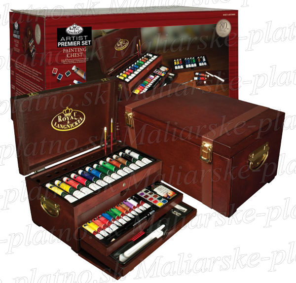 Sada na maľovanie Royal & Langnickel - drevený box 80 ks