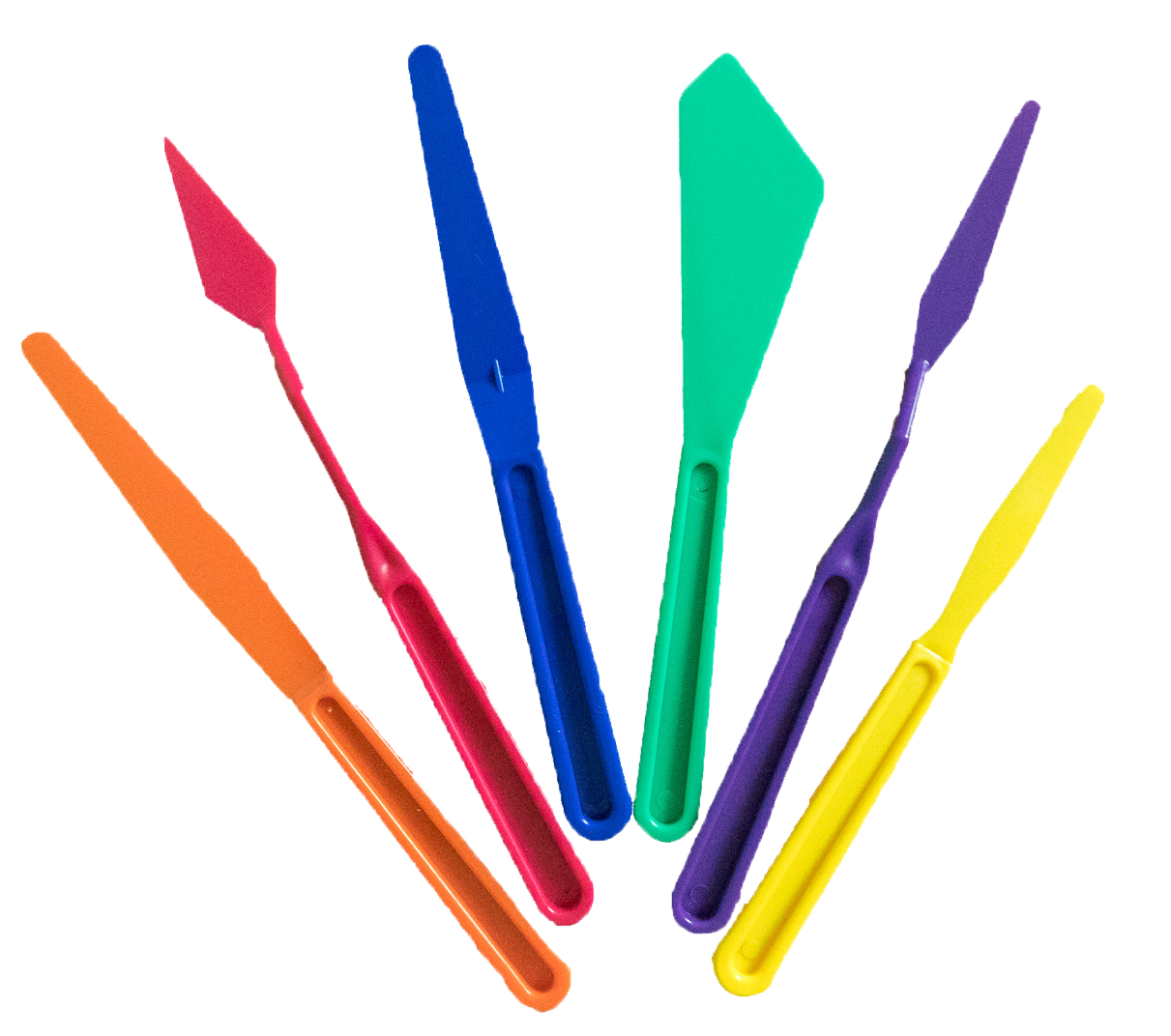 Umelecké farebné plastové špachtle Royal & Langnickal - set 6 ks