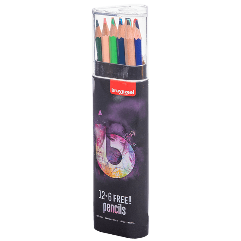 Sada farebných ceruziek Bruynzeel - Svetlé- 12 + 6 kusov!