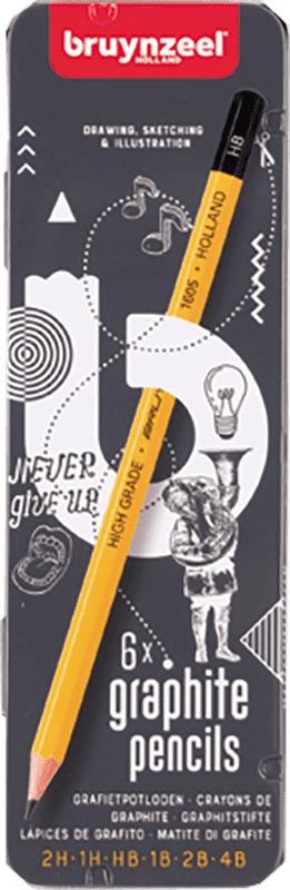Sada grafických ceruziek Bruynzeel - sada 6 ks