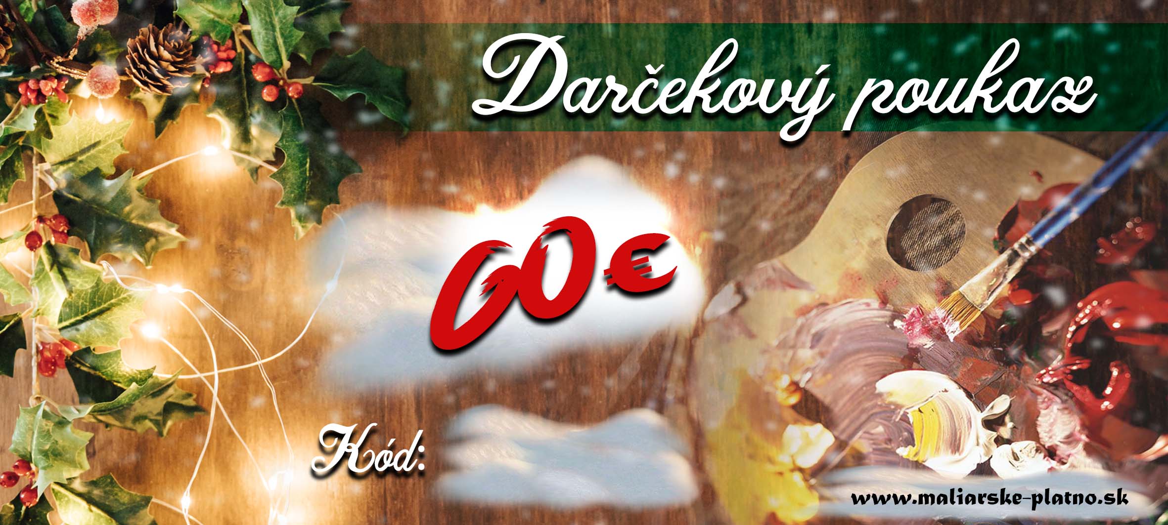 Vianočný darčekový poukaz 1 - 60 €