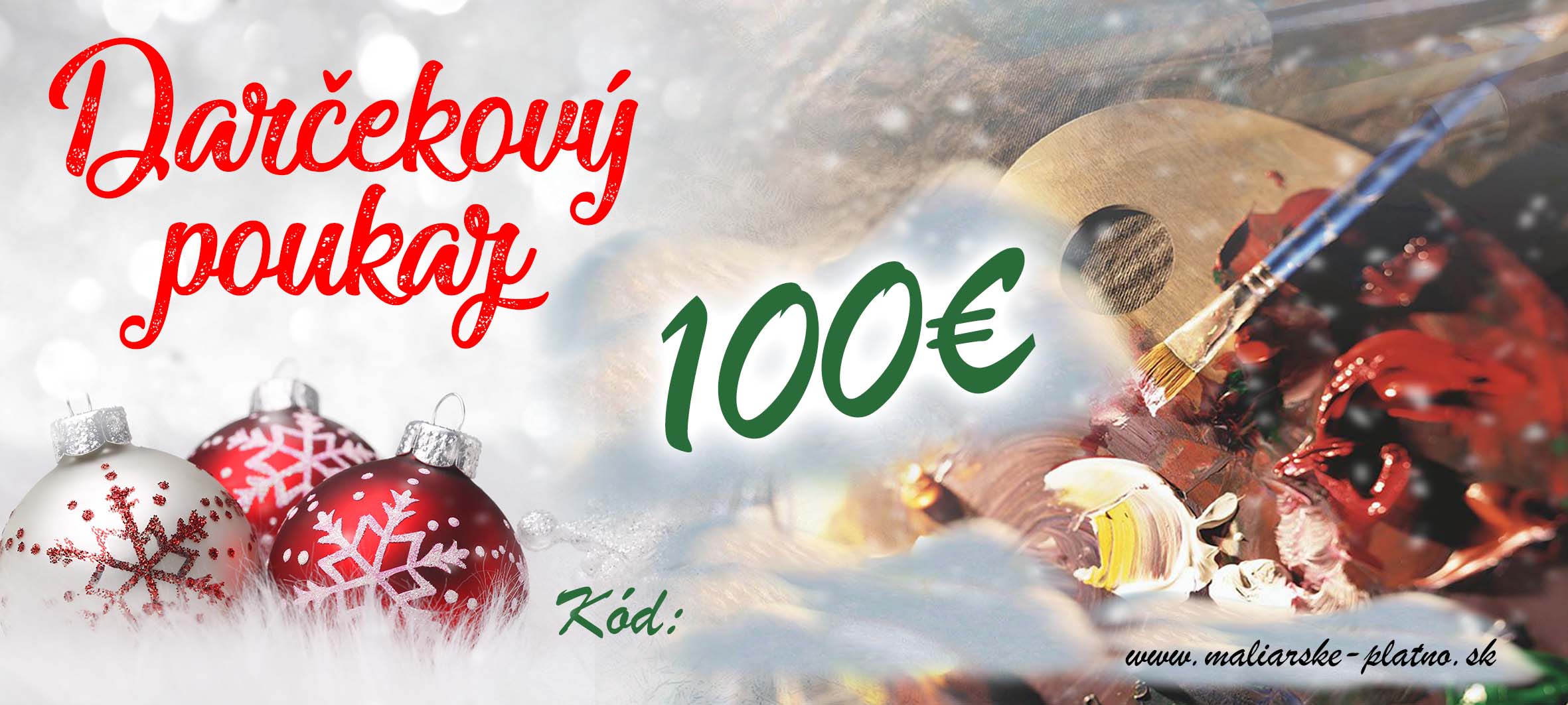 Vianočný darčekový poukaz 2 - 100 €