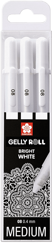 Sakura Gelly Roll Bright White Medium 08 - sada 3 ks 