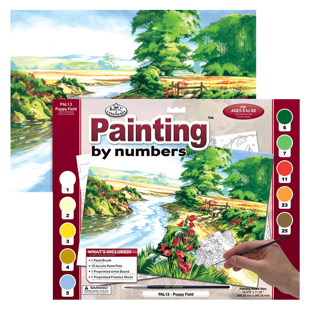Maľovanie podľa čísiel formát A3 - Makové pole