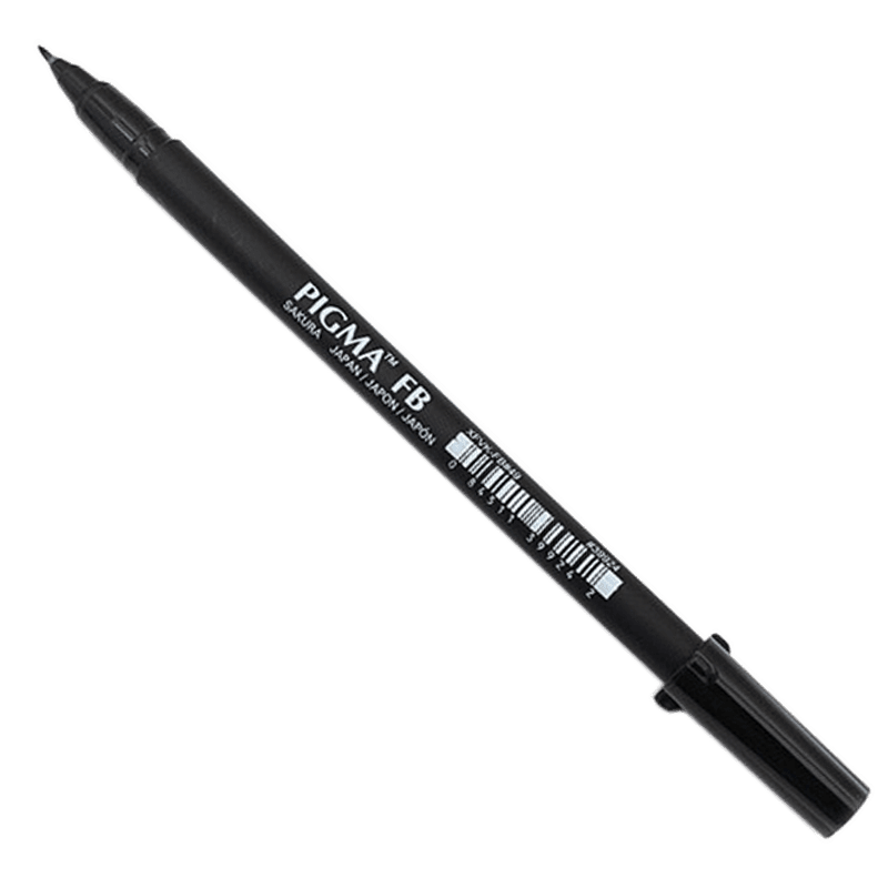 Sakura Pigma Brushpen - Fine Black - Tenký Brushpen