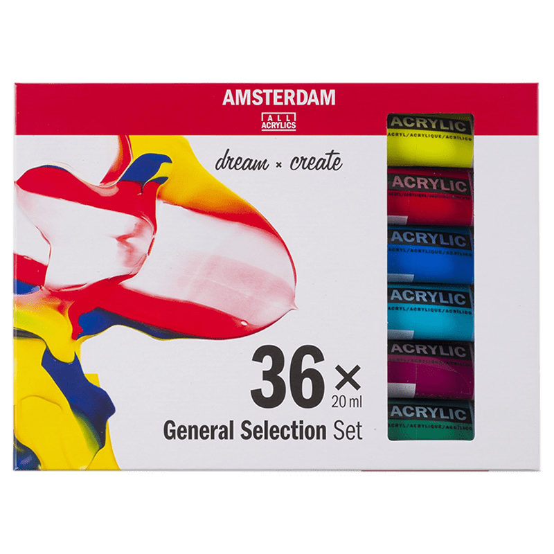 Akrylové farby Amsterdam - sada 36 x 20 ml - General selection