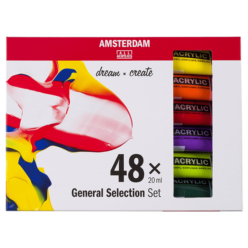 Akrylové farby Amsterdam - sada 48 x 20 ml - General selection