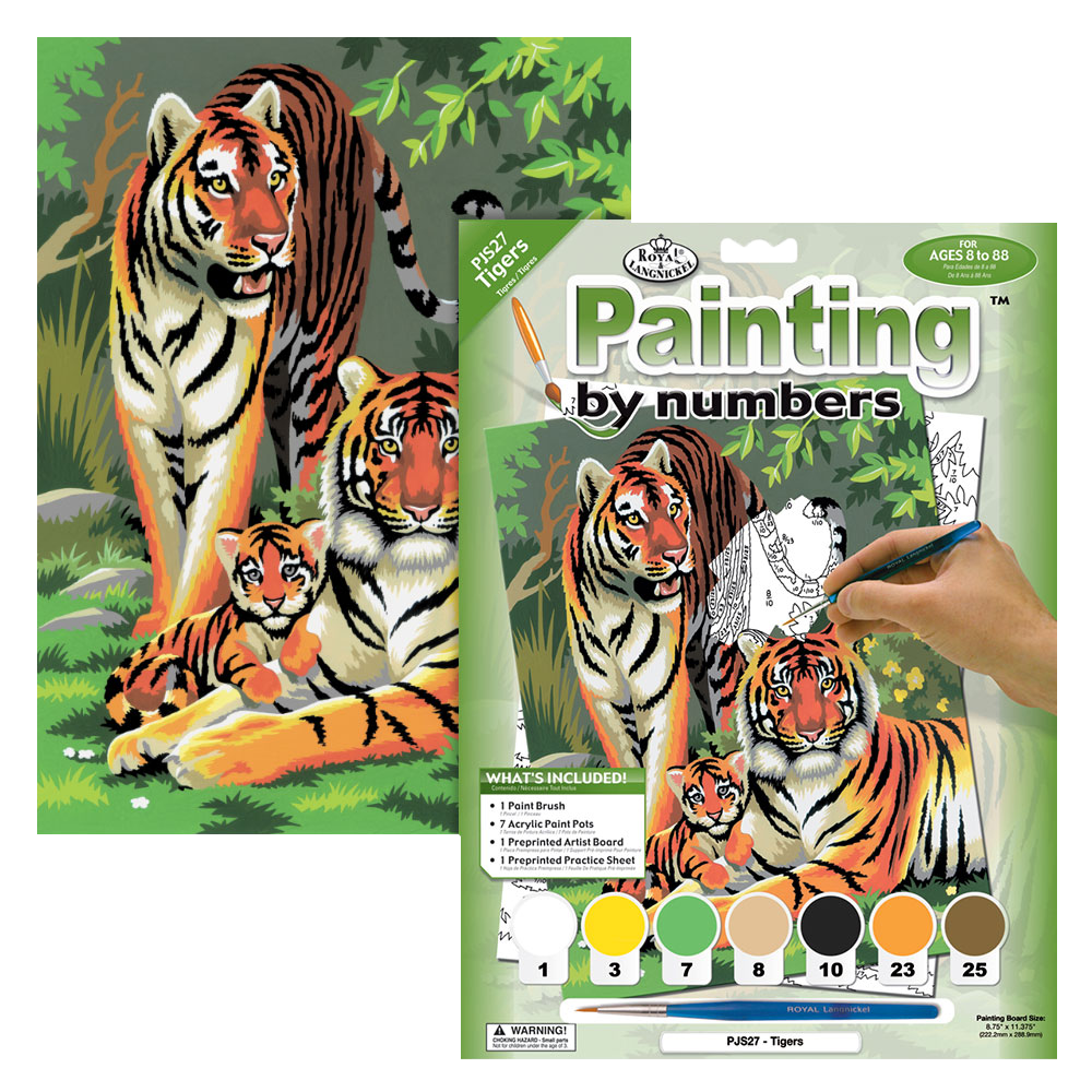 Maľovanie podľa čísiel formát A4 - Tigre