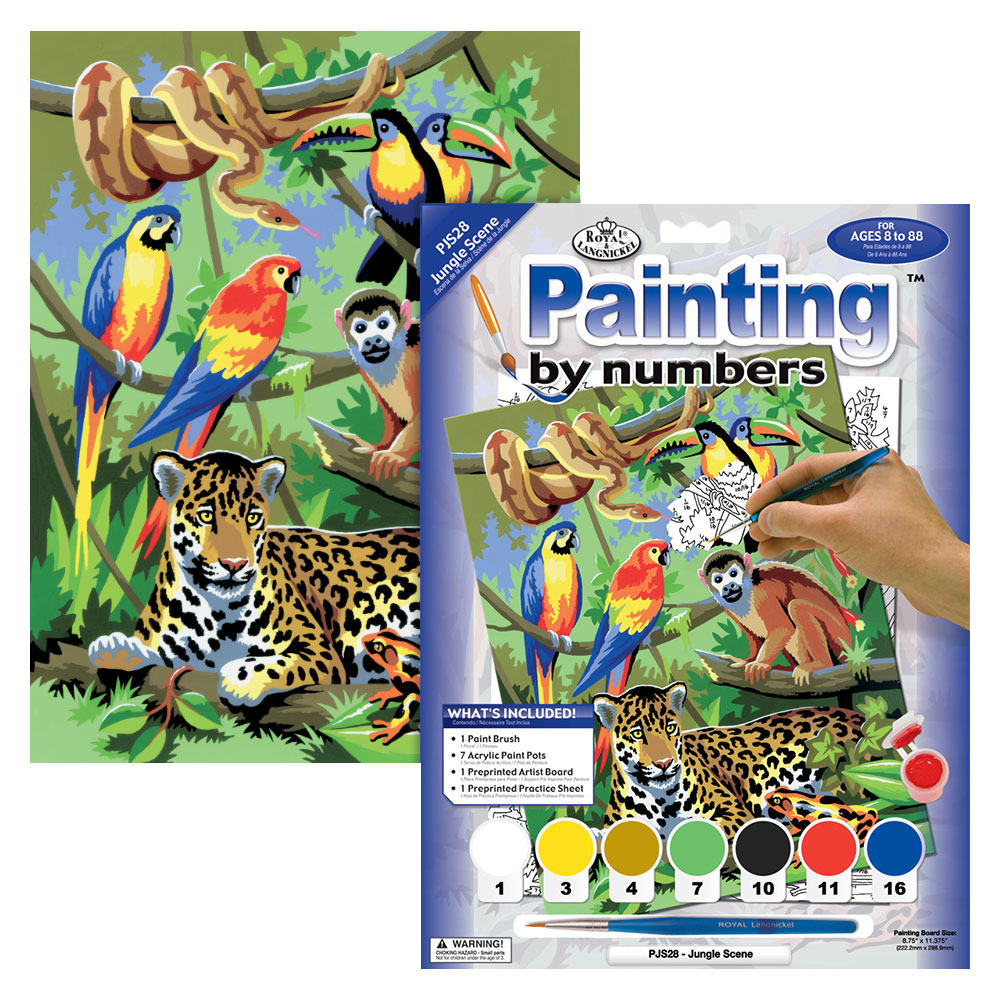 Maľovanie podľa čísiel formát A4 - Džungľa