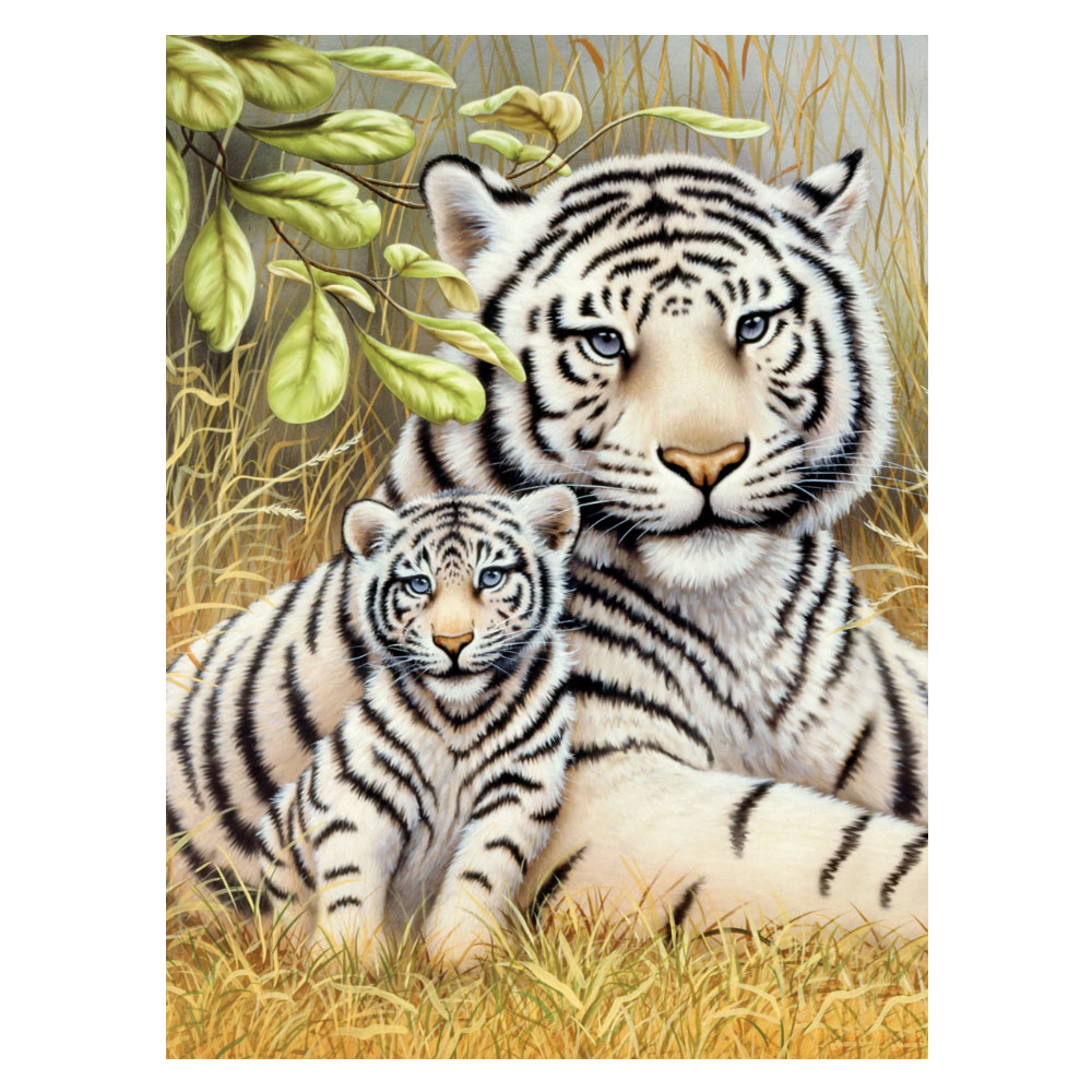 Maľovanie podľa čísiel formát A4 - Biele tigre
