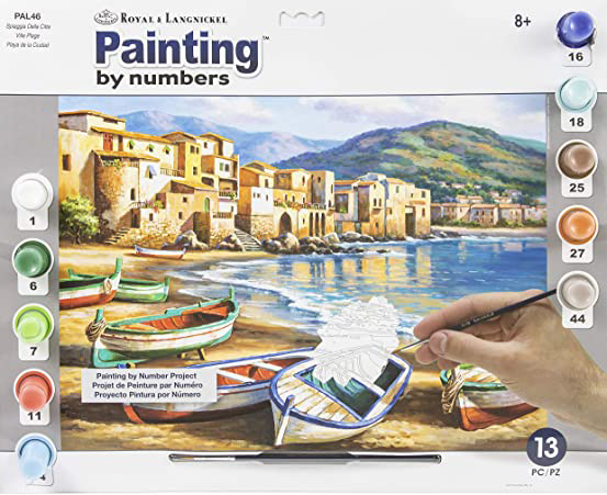 Maľovanie podľa čísiel formát A3  - Mestská pláž