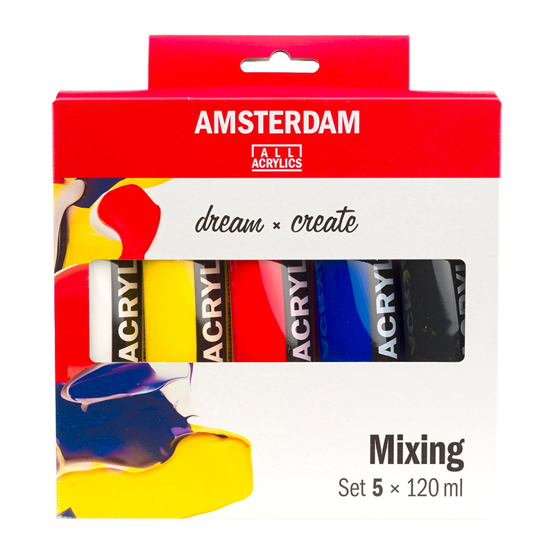 Akrylové farby Amsterdam Standard 5 x 120ml - Mixing set