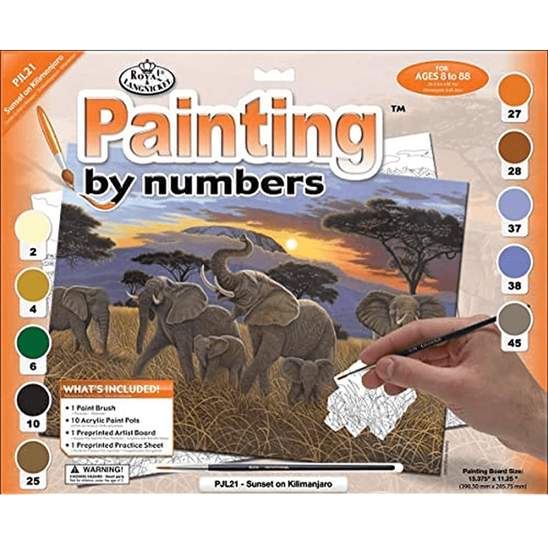 Maľovanie podľa čísiel formát A3 - Západ slnka na Kilimandžáre