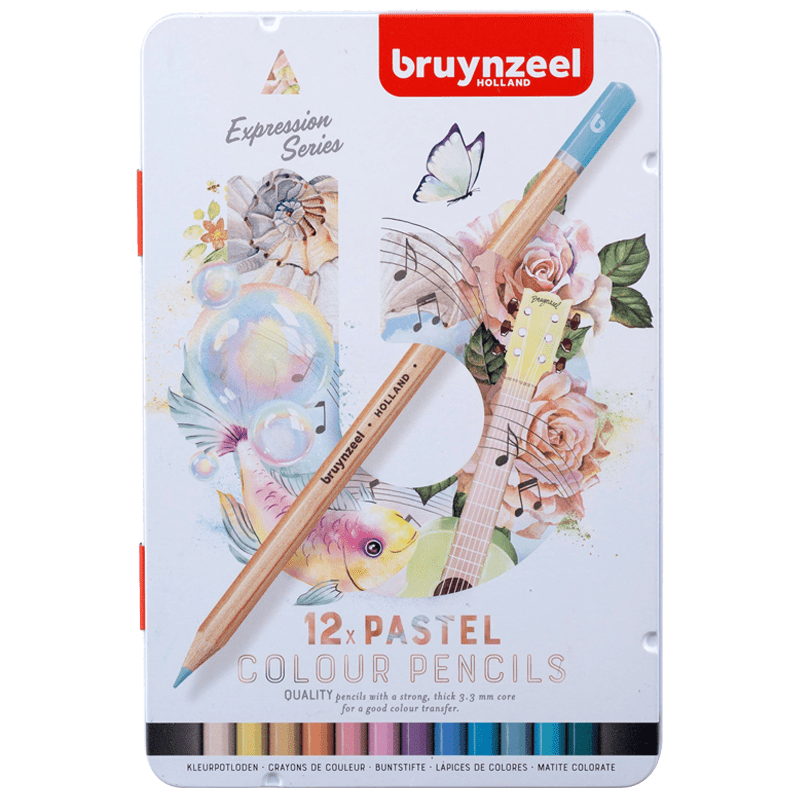 Sada farebných ceruziek Bruynzeel Expression - Pastelové - sada 12ks
