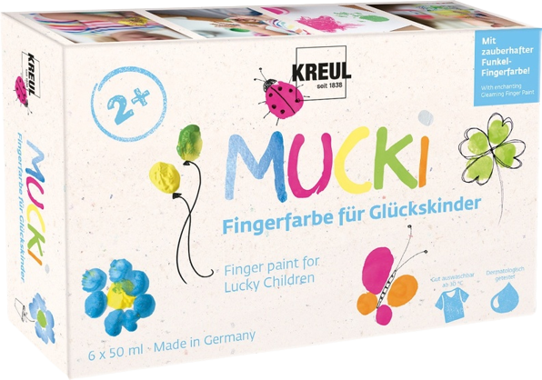 Kreul Sada prstových farieb MUCKI 6x50ml