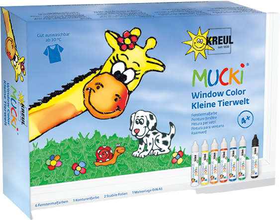 Sada farieb na sklo Kreul MUCKI Zvieratká