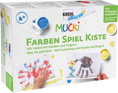 Sada farieb Kreul MUCKI - paintbox maľujeme rukami - prstové farby