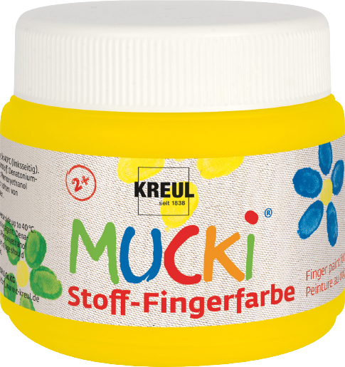 MUCKI Kreul prstové farby na textil 150 ml - rôzne odtiene