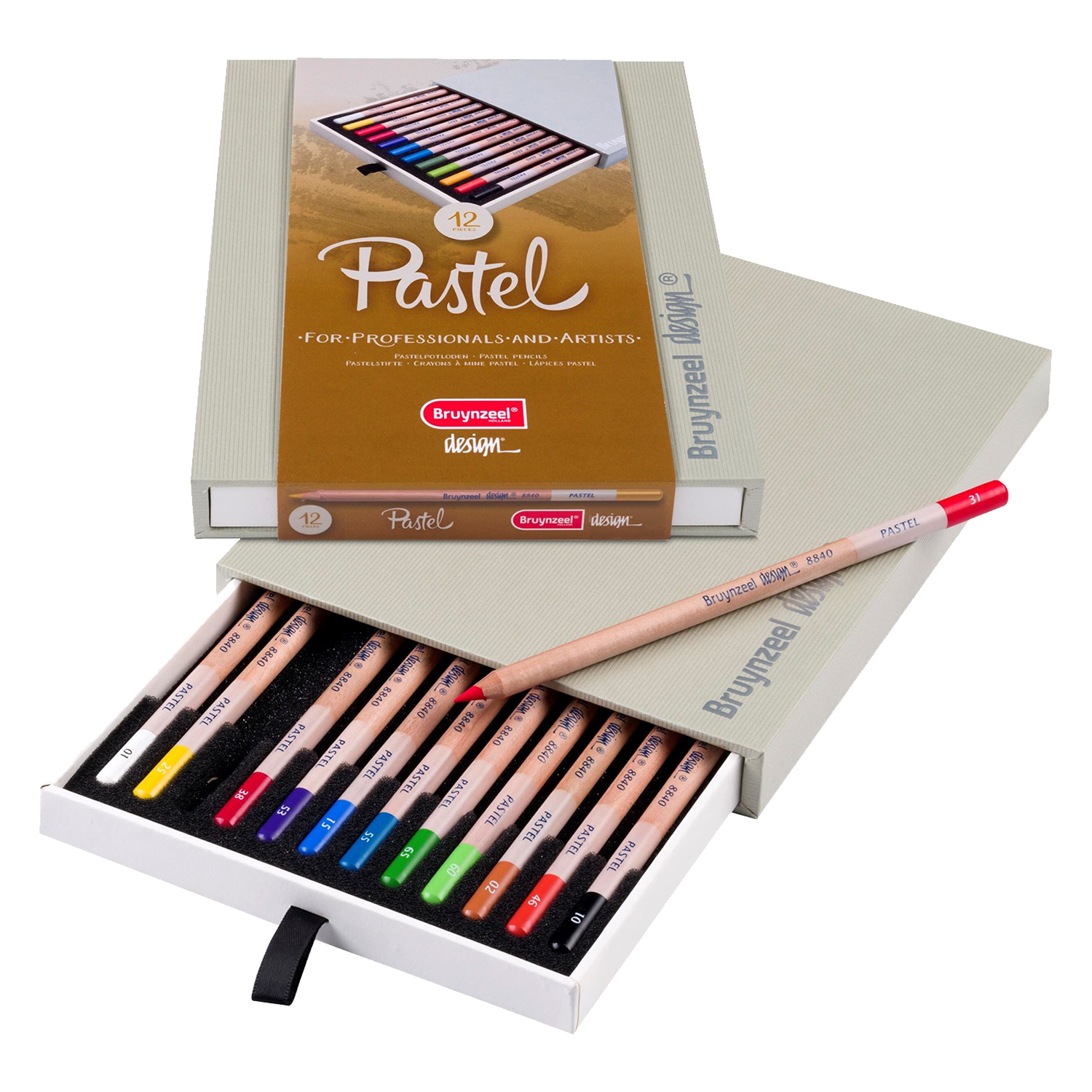 BRUYNZEEL Design pastelové ceruzky v boxe 12 farieb