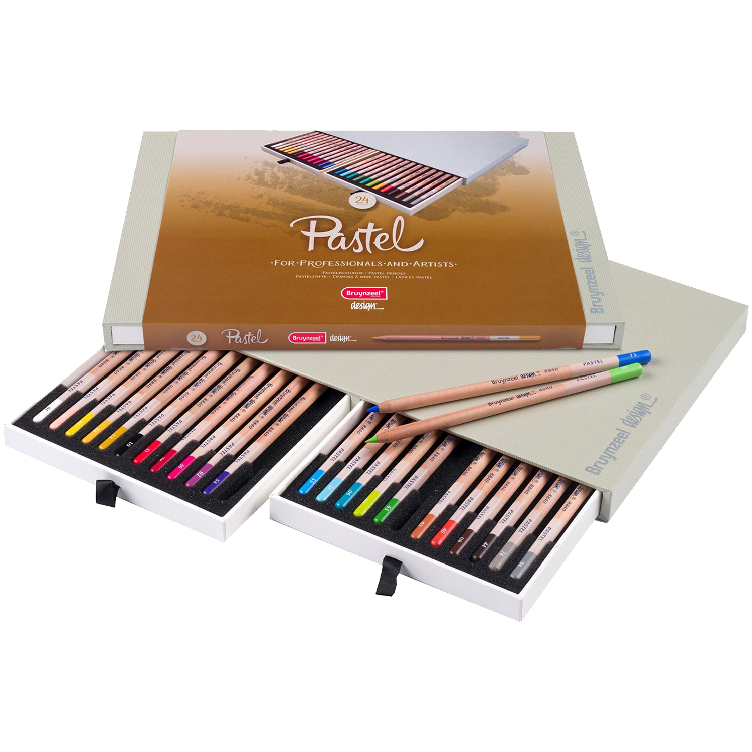 BRUYNZEEL Design pastelové ceruzky v boxe 24 farieb