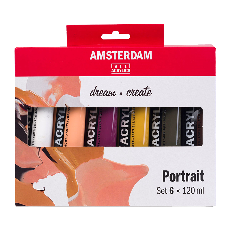 Akrylová farba AMSTERDAM Standard Series Portrait set - 6 x 120 ml