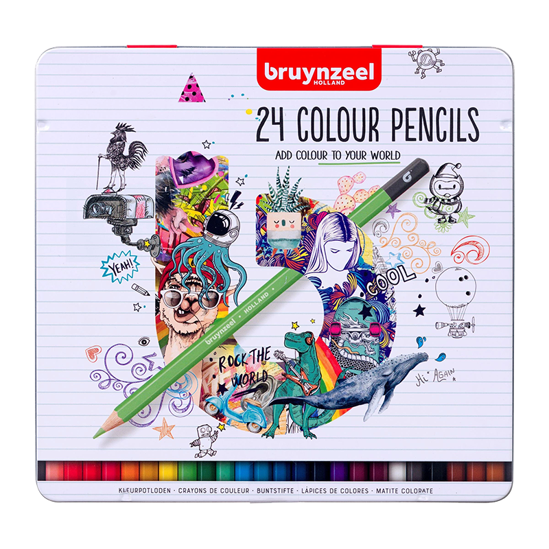 Bruynzeel farebné ceruzky v plechovej dóze 24ks
