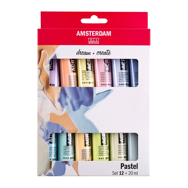 Amsterdam Akrylové farby - sada 12 x 20 ml - Pastel 2