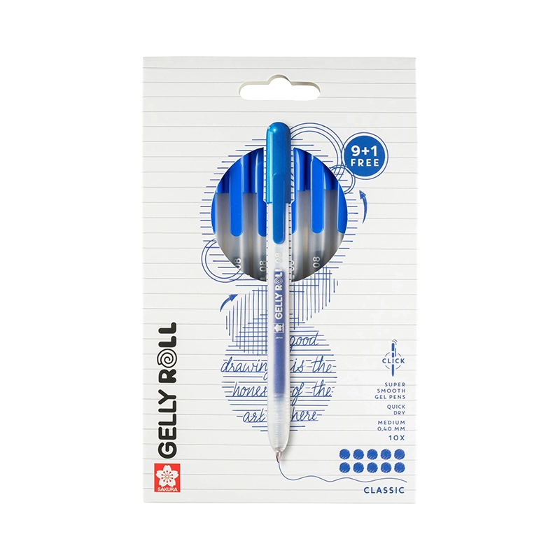 Sakura Gelly Roll Classic gélové perá sada 9+1 gratis - Blue