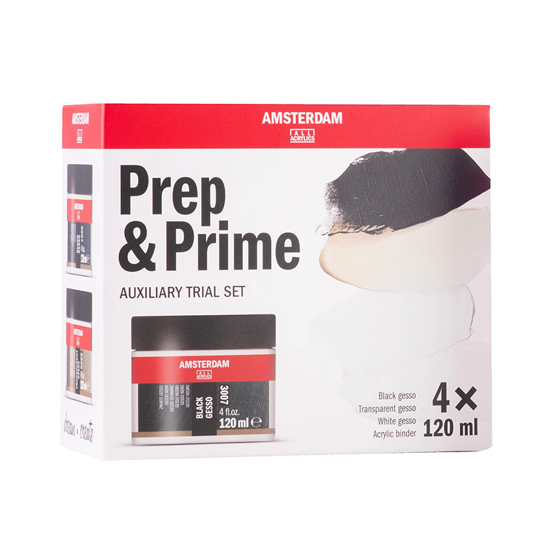 Amsterdam Medium Prep and Prime sada – 4 x 120 ml