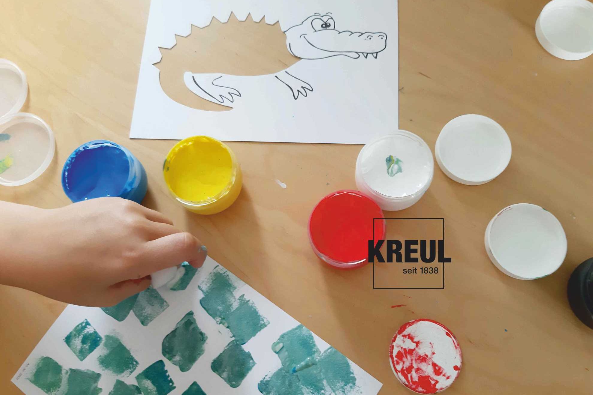 Sada farieb Kreul MUCKI - paintbox maľujeme zvieratká - prstové farby
