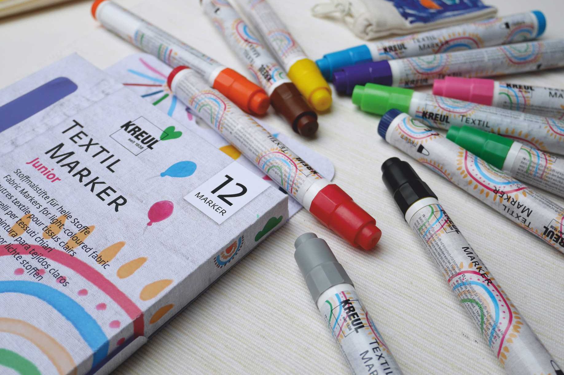 Sada fixiek na textil Kreul Junior  - 12ks